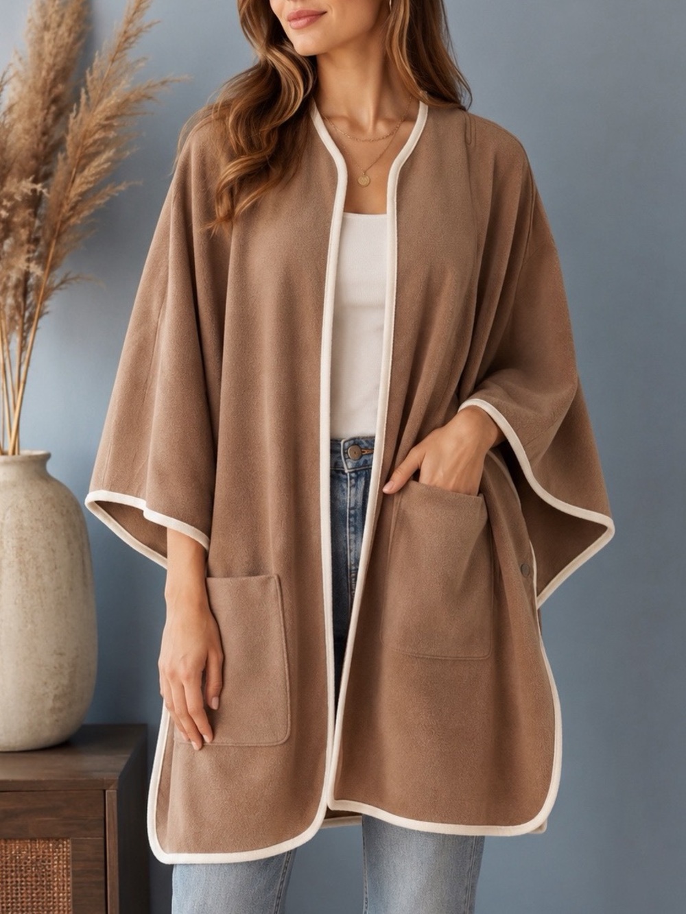NWT $1,590 MSRP Akris Punto Wool Cashmere Cape in Camel